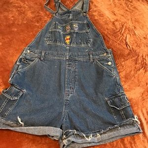 Disney Pooh bear denim overalls